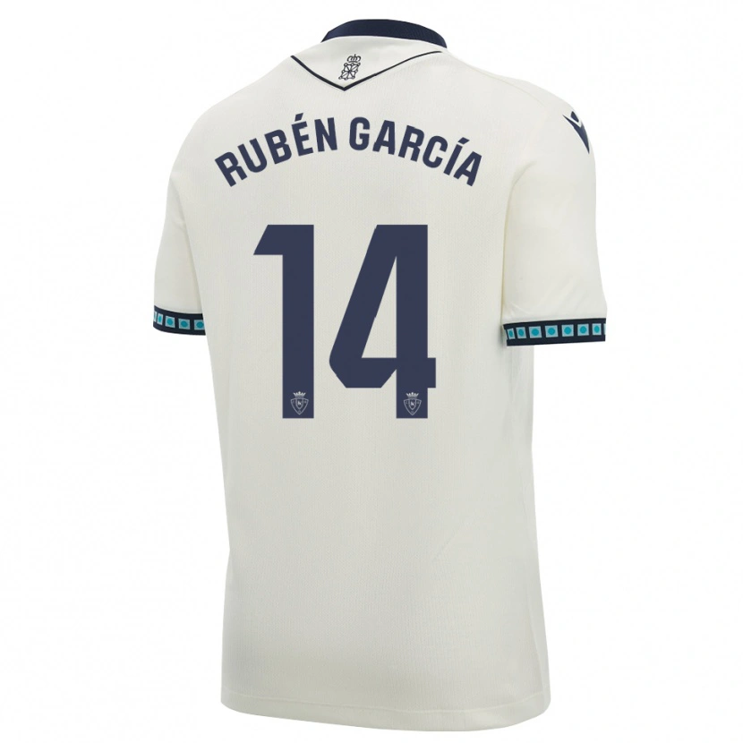 Danxen Hombre Camiseta Rubén García #14 Blanco Negro Azul Cielo Claro 2ª Equipación 2026/27 La Camisa México