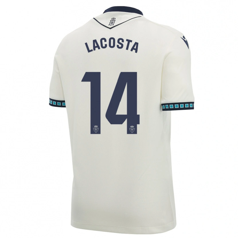 Danxen Hombre Camiseta Iara Lacosta Sanchez #14 Blanco Negro Azul Cielo Claro 2ª Equipación 2026/27 La Camisa México