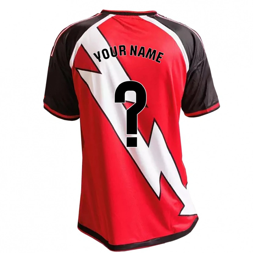 Danxen Hombre Camiseta Su Nombre #0 Rojo Negro Blanco 2ª Equipación 2026/27 La Camisa México