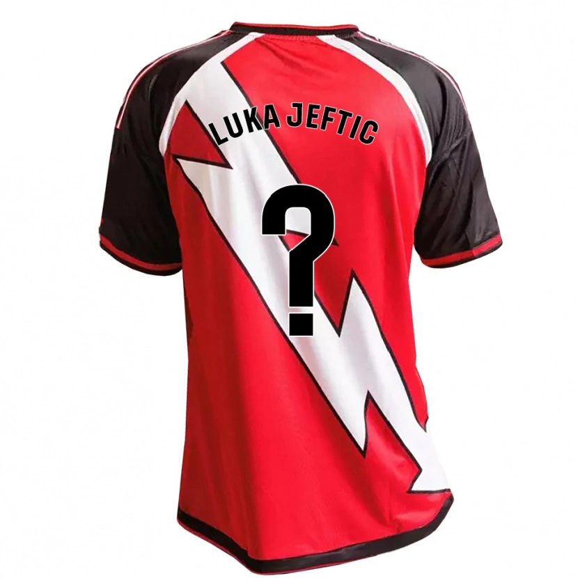 Danxen Hombre Camiseta Luka Jeftic #0 Rojo Negro Blanco 2ª Equipación 2026/27 La Camisa México