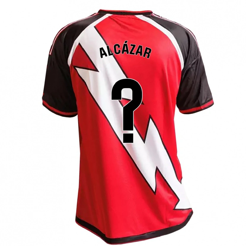 Danxen Hombre Camiseta Javier Alcázar #0 Rojo Negro Blanco 2ª Equipación 2026/27 La Camisa México