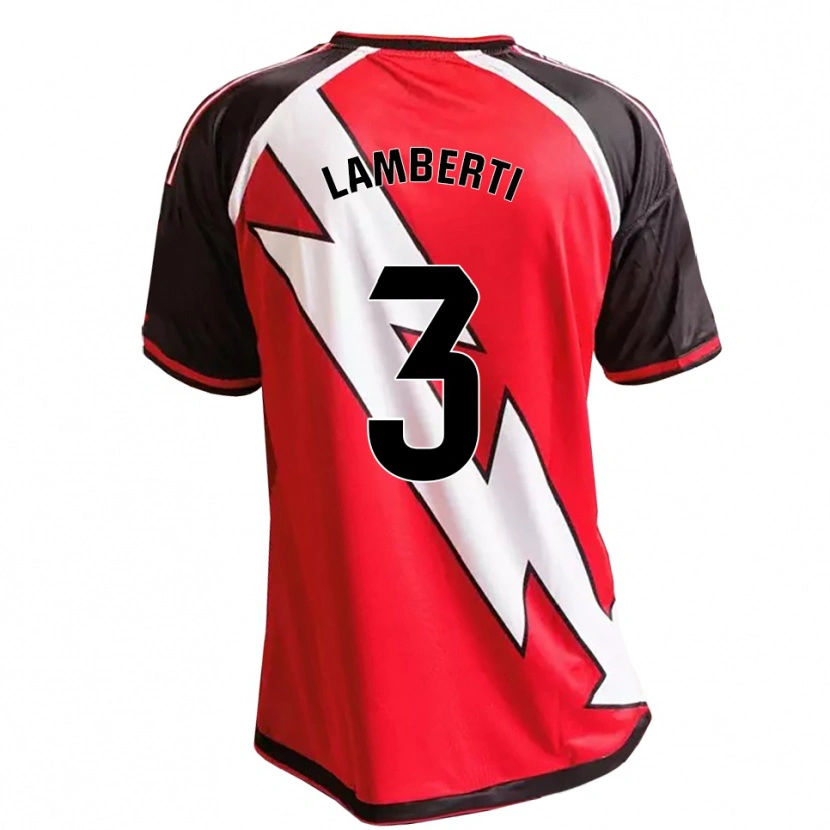 Danxen Hombre Camiseta Luca Lamberti #3 Rojo Negro Blanco 2ª Equipación 2026/27 La Camisa México