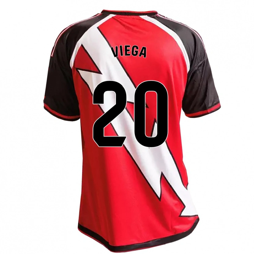 Danxen Hombre Camiseta David Viega #20 Rojo Negro Blanco 2ª Equipación 2026/27 La Camisa México