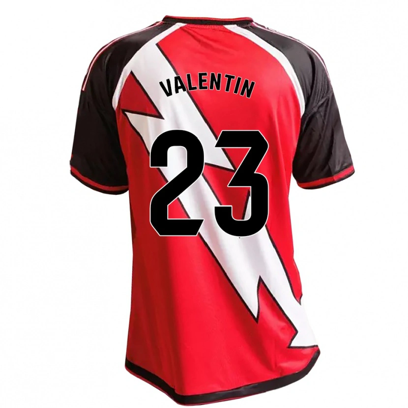 Danxen Hombre Camiseta Óscar Valentín #23 Rojo Negro Blanco 2ª Equipación 2026/27 La Camisa México