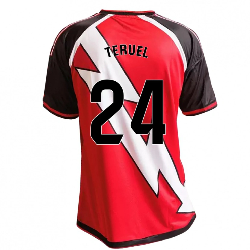 Danxen Hombre Camiseta Laura Teruel Montero #24 Rojo Negro Blanco 2ª Equipación 2026/27 La Camisa México