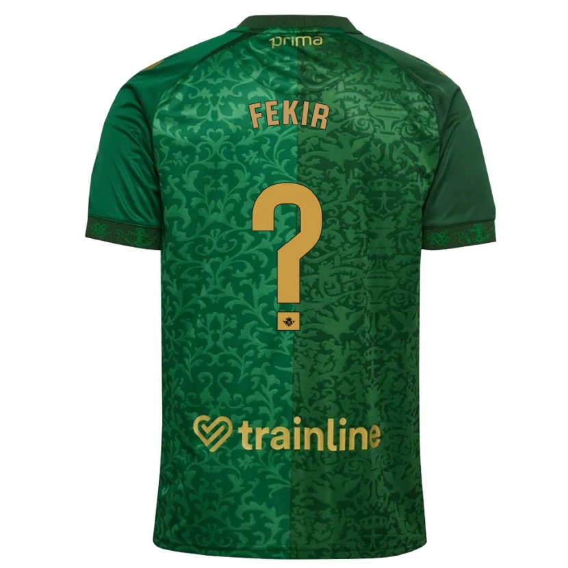 Danxen Hombre Camiseta Yassin Fekir #0 Verde Bosque Dorado Oscuro 2ª Equipación 2026/27 La Camisa México