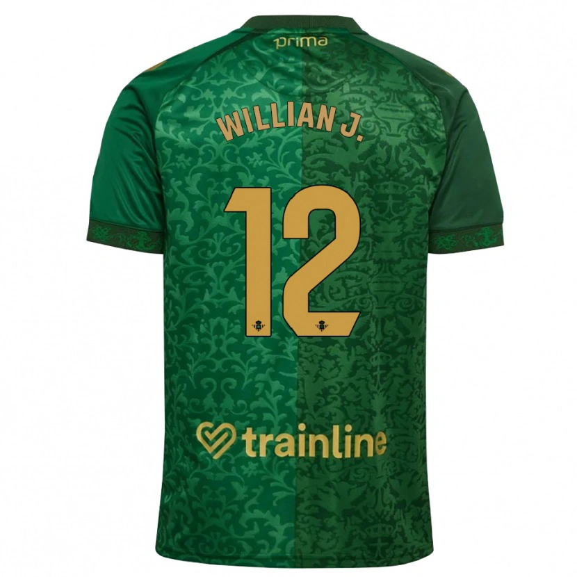 Danxen Hombre Camiseta Willian Jose #12 Verde Bosque Dorado Oscuro 2ª Equipación 2026/27 La Camisa México