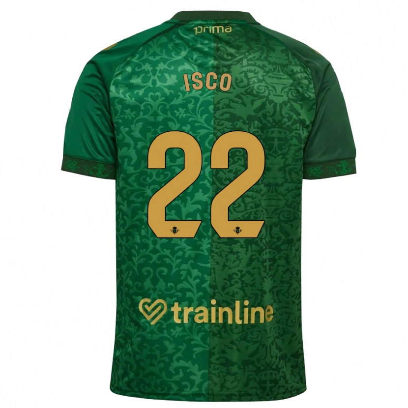 Danxen Hombre Camiseta Isco #22 Verde Bosque Dorado Oscuro 2ª Equipación 2026/27 La Camisa México