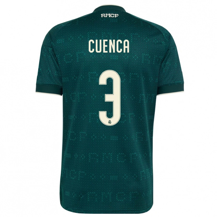 Danxen Hombre Camiseta David Cuenca #3 Gris Pizarra Oscuro Blanco 2ª Equipación 2026/27 La Camisa México