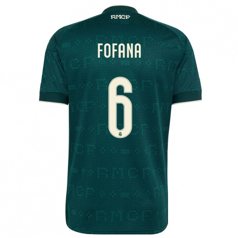 Danxen Hombre Camiseta Cherif Fofana #6 Gris Pizarra Oscuro Blanco 2ª Equipación 2026/27 La Camisa México