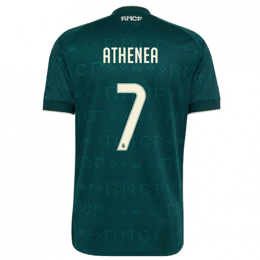 Danxen Hombre Camiseta Athenea Del Castillo #7 Gris Pizarra Oscuro Blanco 2ª Equipación 2026/27 La Camisa México