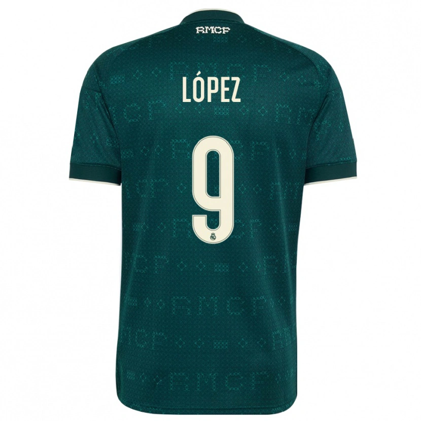 Danxen Hombre Camiseta Mikel López #9 Gris Pizarra Oscuro Blanco 2ª Equipación 2026/27 La Camisa México