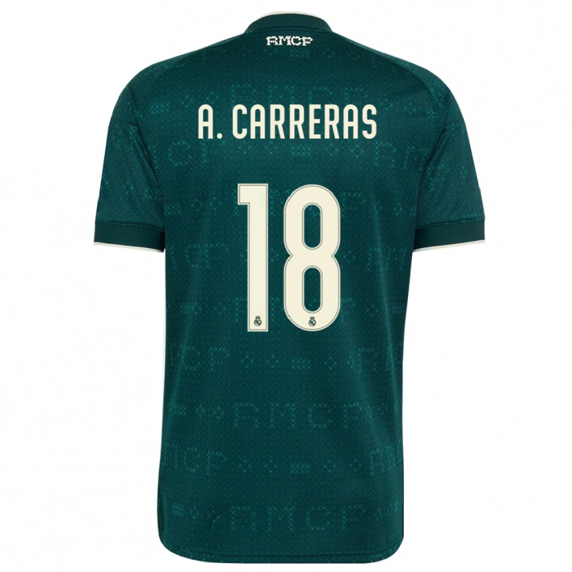 Danxen Hombre Camiseta Álvaro Carreras #18 Gris Pizarra Oscuro Blanco 2ª Equipación 2026/27 La Camisa México