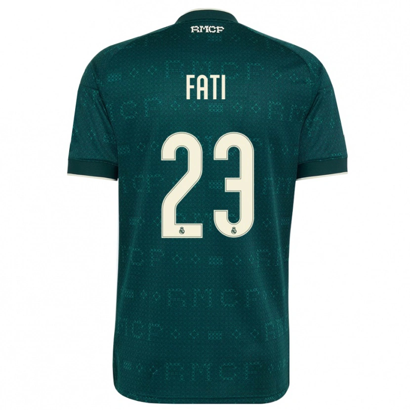 Danxen Hombre Camiseta Lamini Fati #23 Gris Pizarra Oscuro Blanco 2ª Equipación 2026/27 La Camisa México