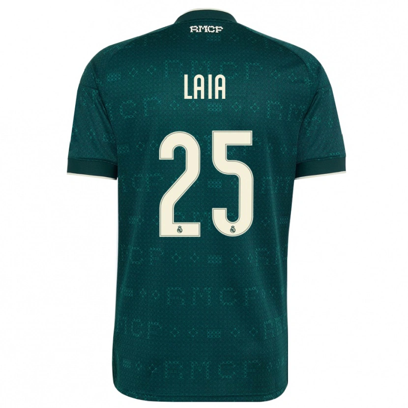 Danxen Hombre Camiseta Laia López De La Morena #25 Gris Pizarra Oscuro Blanco 2ª Equipación 2026/27 La Camisa México