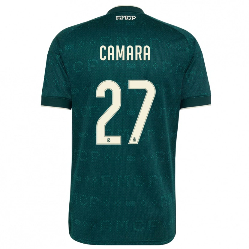Danxen Hombre Camiseta Kalifa Camara #27 Gris Pizarra Oscuro Blanco 2ª Equipación 2026/27 La Camisa México