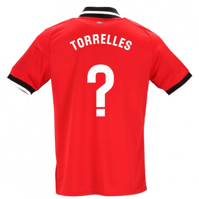 Danxen Hombre Camiseta Genís Torrelles #0 Negro Blanco Rojo 2ª Equipación 2026/27 La Camisa México