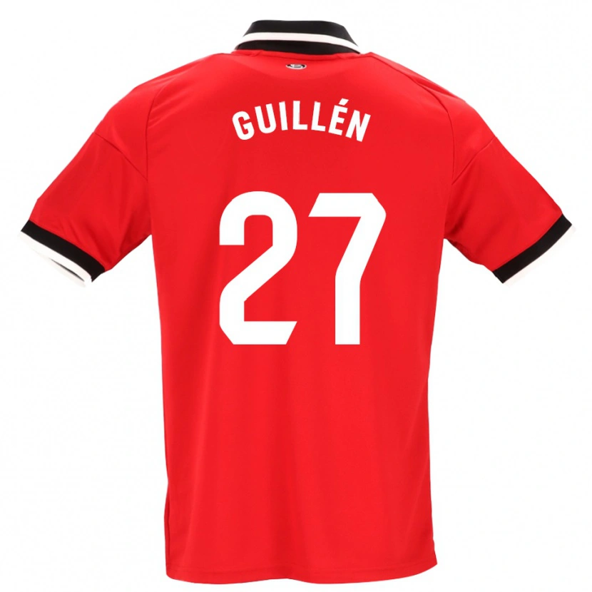 Danxen Hombre Camiseta Nico Guillén #27 Negro Blanco Rojo 2ª Equipación 2026/27 La Camisa México