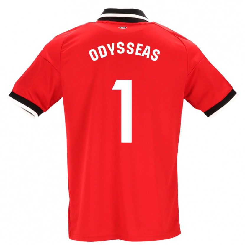 Danxen Hombre Camiseta Odysseas Vlachodimos #1 Negro Blanco Rojo 2ª Equipación 2026/27 La Camisa México
