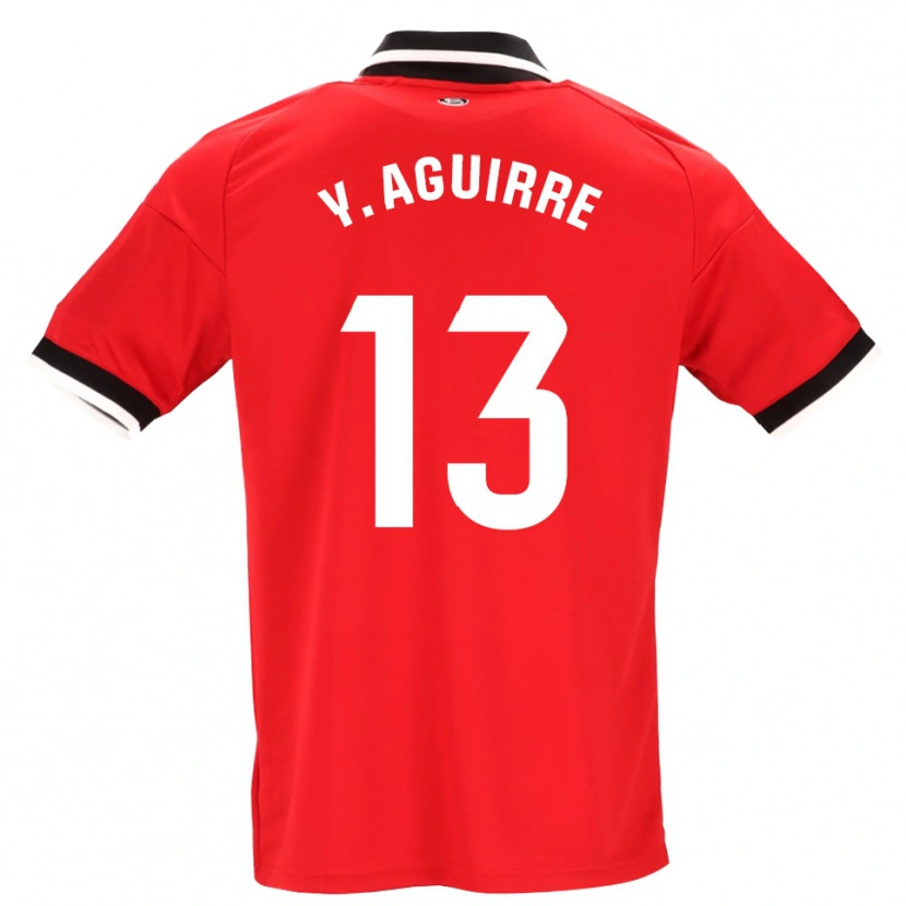 Danxen Hombre Camiseta Yolanda Aguirre Gutiérrez #13 Negro Blanco Rojo 2ª Equipación 2026/27 La Camisa México