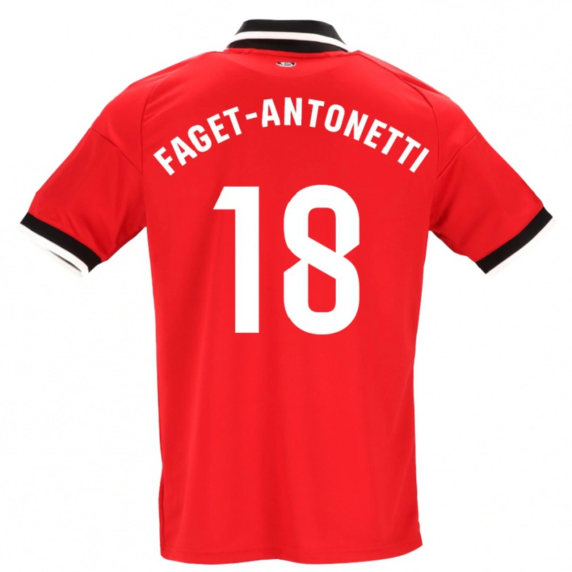 Danxen Hombre Camiseta Roméo Faget-Antonetti #18 Negro Blanco Rojo 2ª Equipación 2026/27 La Camisa México