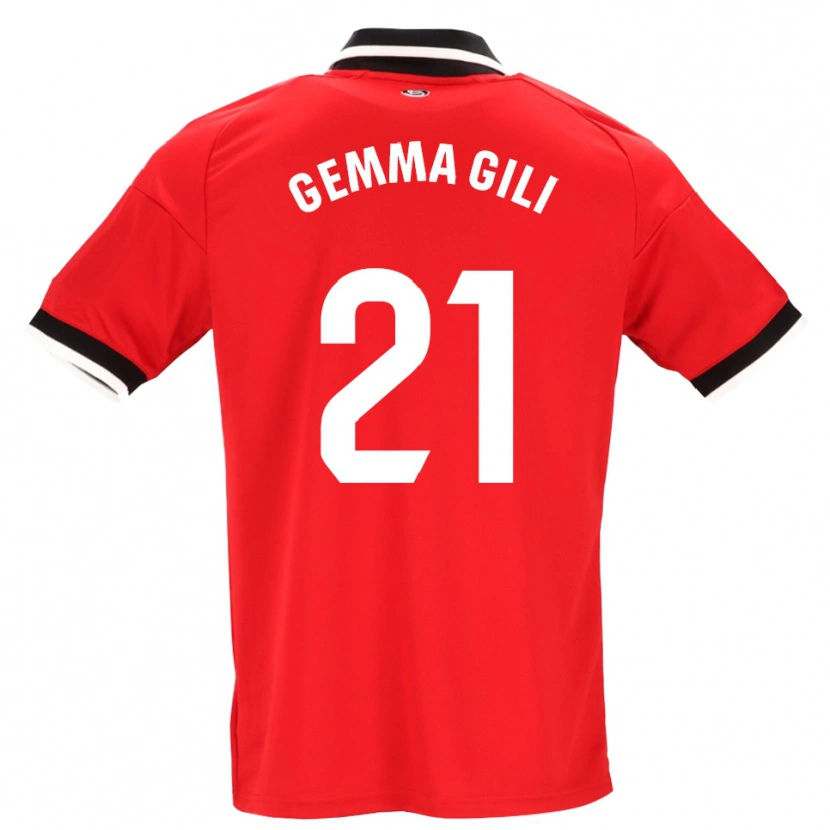 Danxen Hombre Camiseta Gemma Gili Giner #21 Negro Blanco Rojo 2ª Equipación 2026/27 La Camisa México