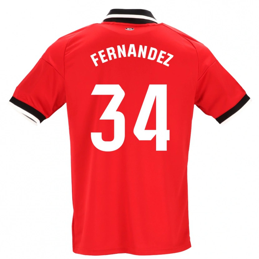 Danxen Hombre Camiseta Marc Fernández #34 Negro Blanco Rojo 2ª Equipación 2026/27 La Camisa México