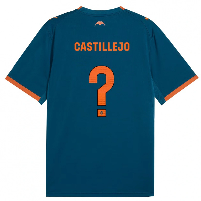 Danxen Hombre Camiseta Samu Castillejo #0 Azul Acero Naranja 2ª Equipación 2026/27 La Camisa México