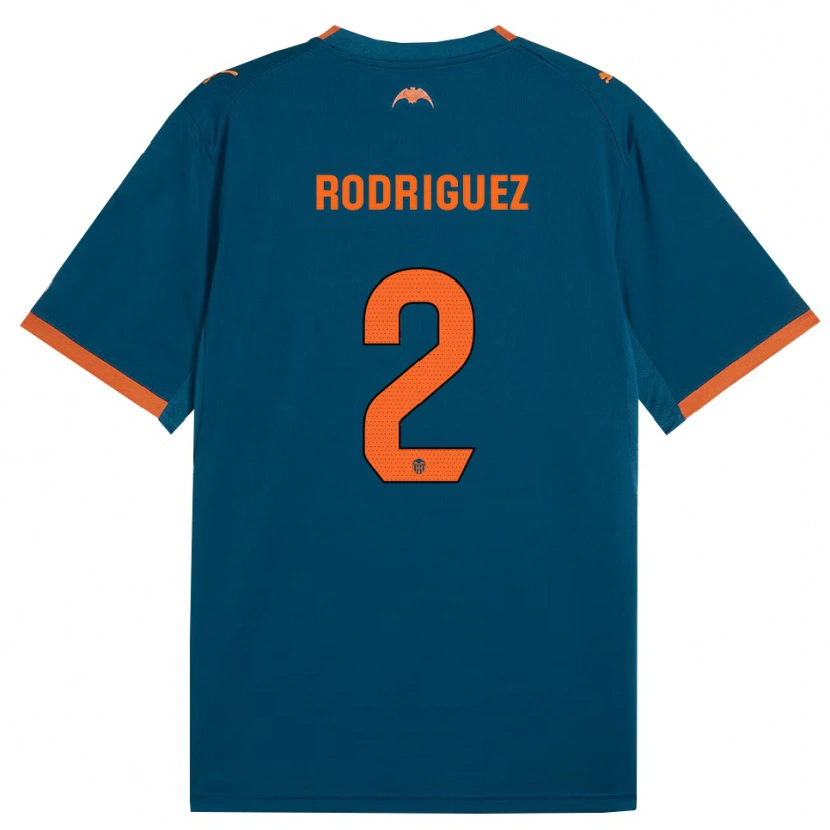 Danxen Hombre Camiseta Guido Rodríguez #2 Azul Acero Naranja 2ª Equipación 2026/27 La Camisa México