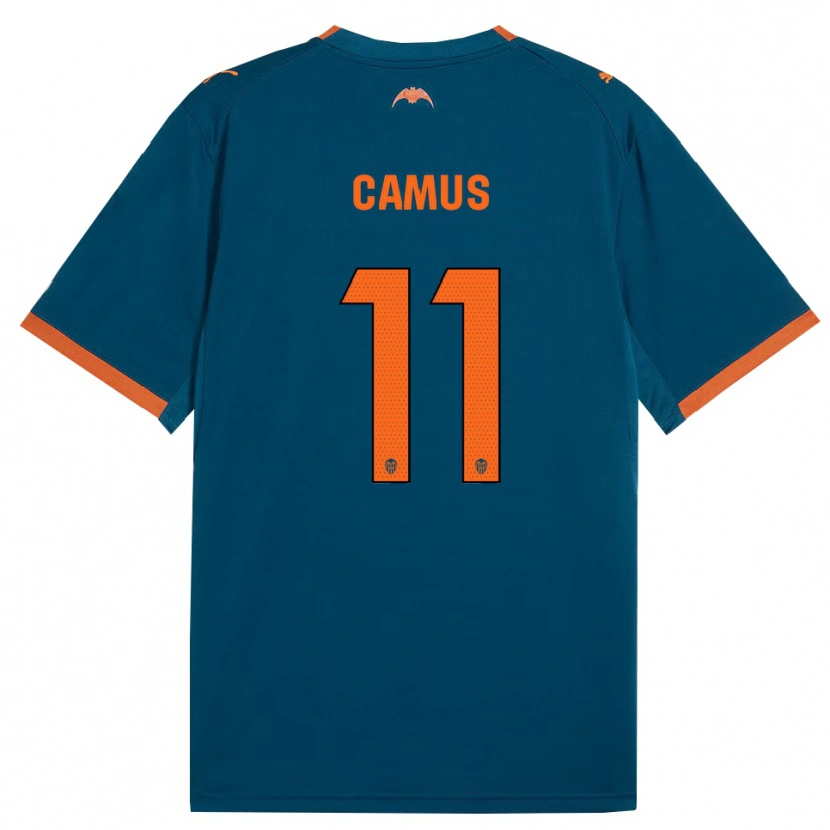 Danxen Hombre Camiseta Marco Camus #11 Azul Acero Naranja 2ª Equipación 2026/27 La Camisa México