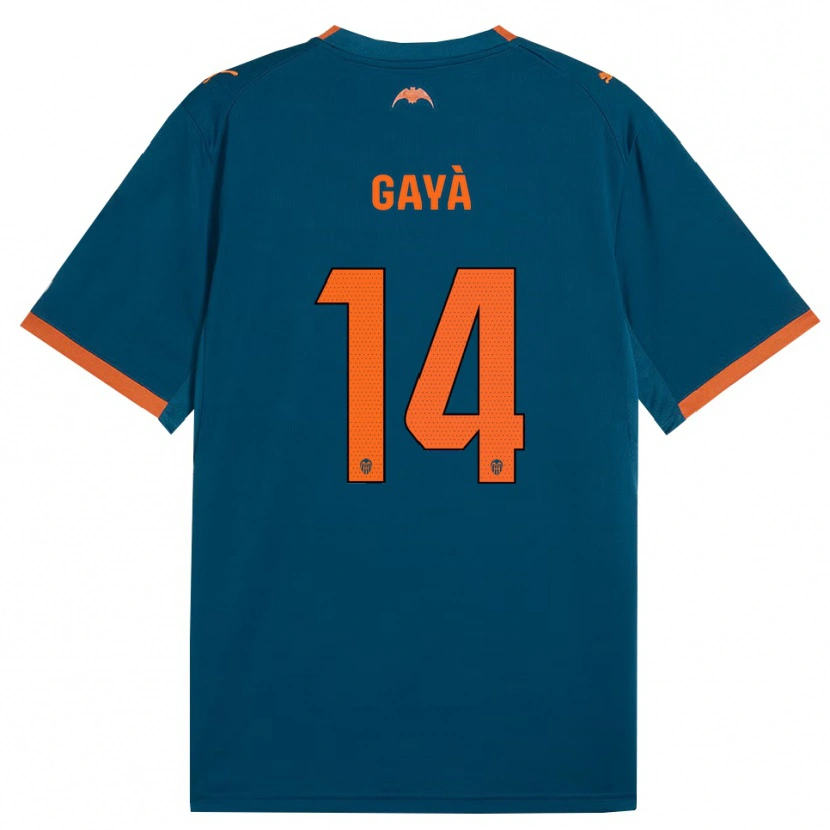 Danxen Hombre Camiseta José Gayà #14 Azul Acero Naranja 2ª Equipación 2026/27 La Camisa México