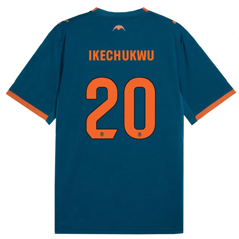 Danxen Hombre Camiseta Jerry Ikechukwu #20 Azul Acero Naranja 2ª Equipación 2026/27 La Camisa México