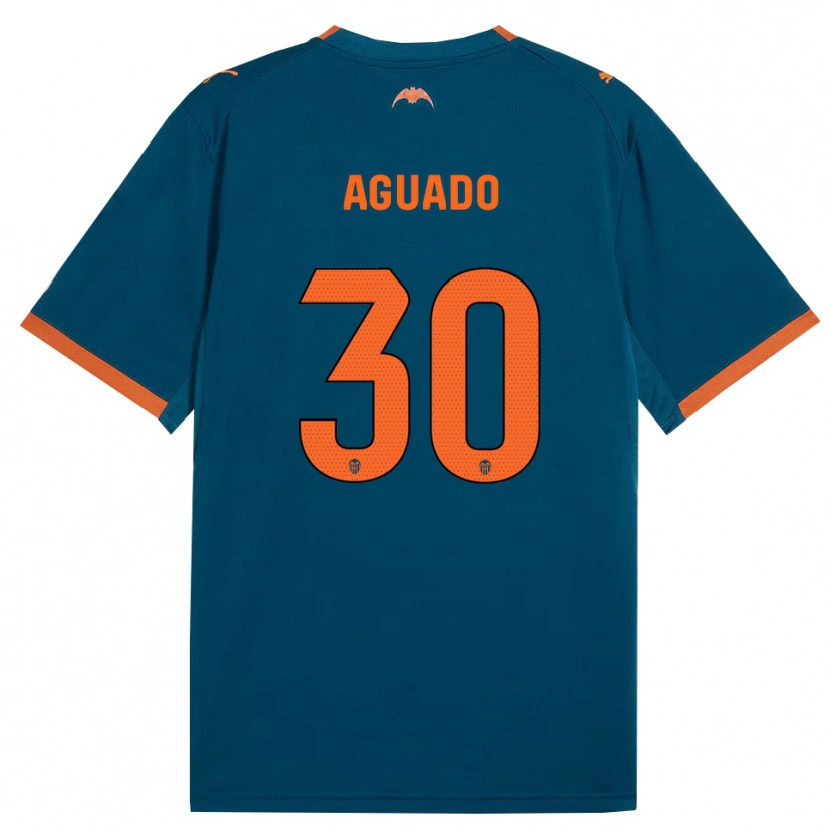 Danxen Hombre Camiseta Julia Aguado #30 Azul Acero Naranja 2ª Equipación 2026/27 La Camisa México