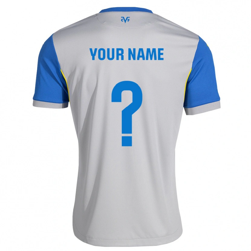 Danxen Hombre Camiseta Su Nombre #0 Azul Lanzador Gris 2ª Equipación 2026/27 La Camisa México