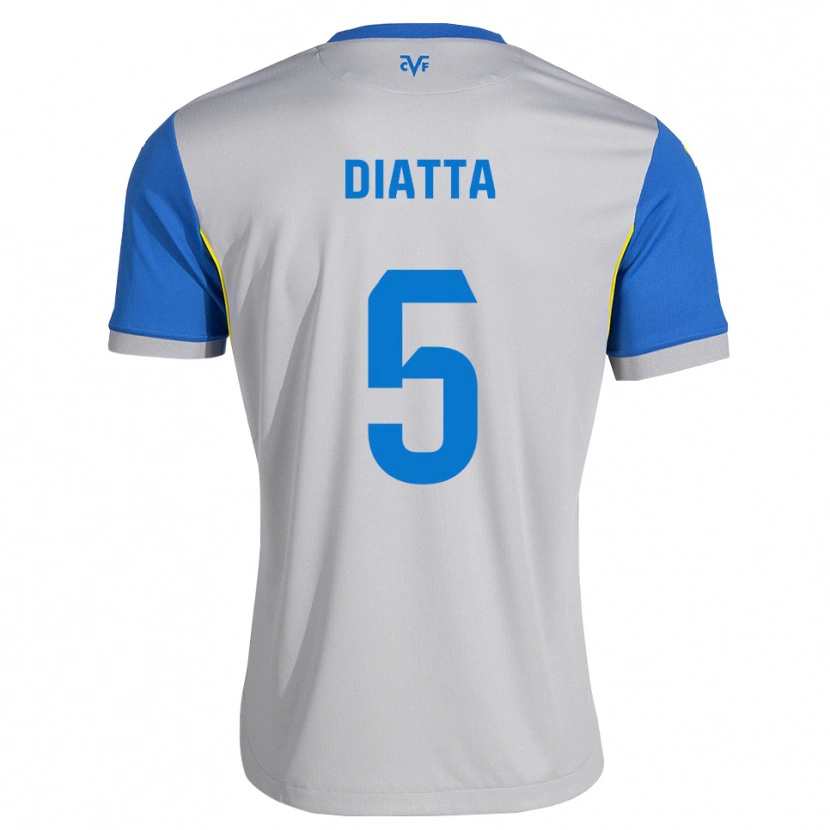 Danxen Hombre Camiseta Alassane Diatta #5 Azul Lanzador Gris 2ª Equipación 2026/27 La Camisa México
