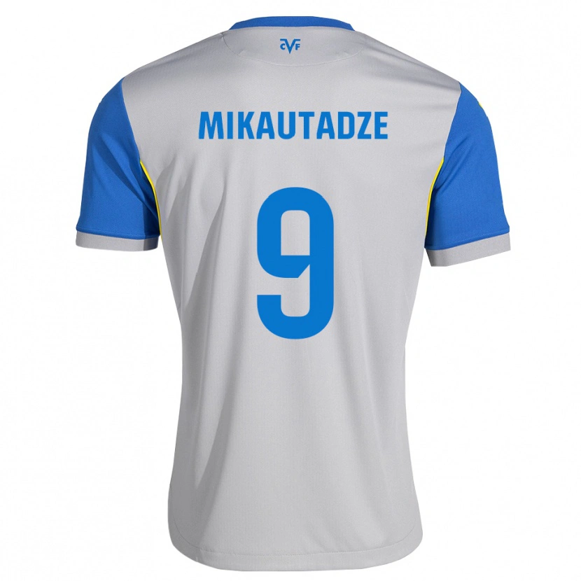 Danxen Hombre Camiseta Georges Mikautadze #9 Azul Lanzador Gris 2ª Equipación 2026/27 La Camisa México