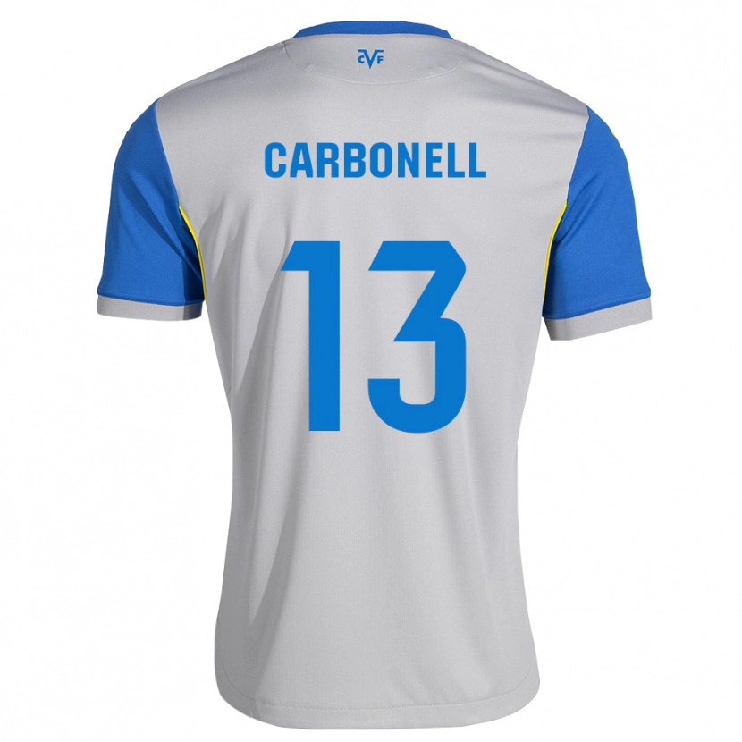 Danxen Hombre Camiseta Carmen Carbonell #13 Azul Lanzador Gris 2ª Equipación 2026/27 La Camisa México