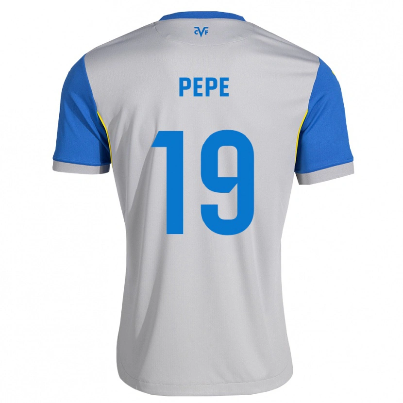 Danxen Hombre Camiseta Nicolas Pépé #19 Azul Lanzador Gris 2ª Equipación 2026/27 La Camisa México