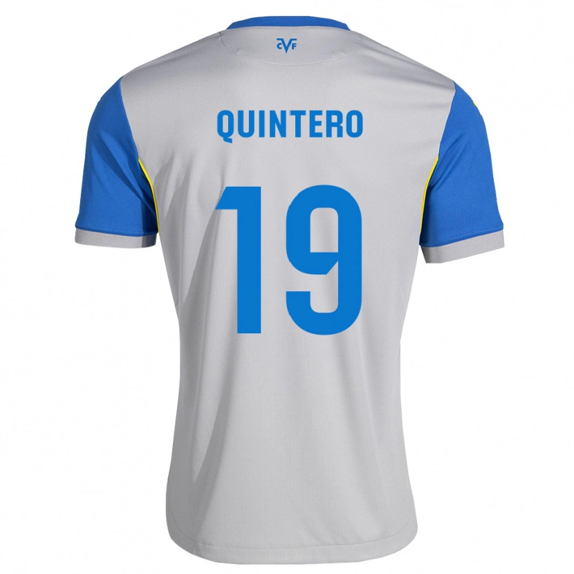 Danxen Hombre Camiseta Luis Quintero #19 Azul Lanzador Gris 2ª Equipación 2026/27 La Camisa México