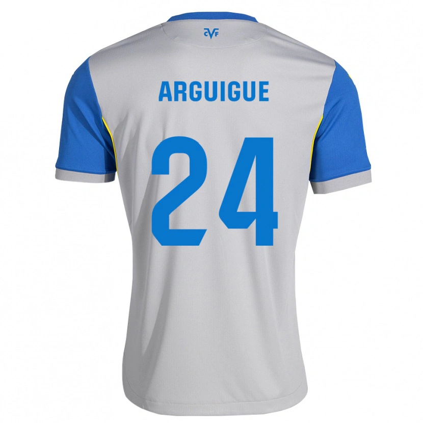 Danxen Hombre Camiseta Ayman Arguigue #24 Azul Lanzador Gris 2ª Equipación 2026/27 La Camisa México