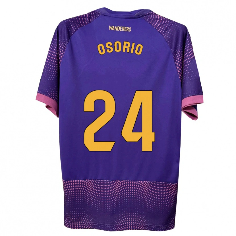 Danxen Hombre Camiseta Abiel Osorio #24 Morado Blanco Rosa 2ª Equipación 2026/27 La Camisa México