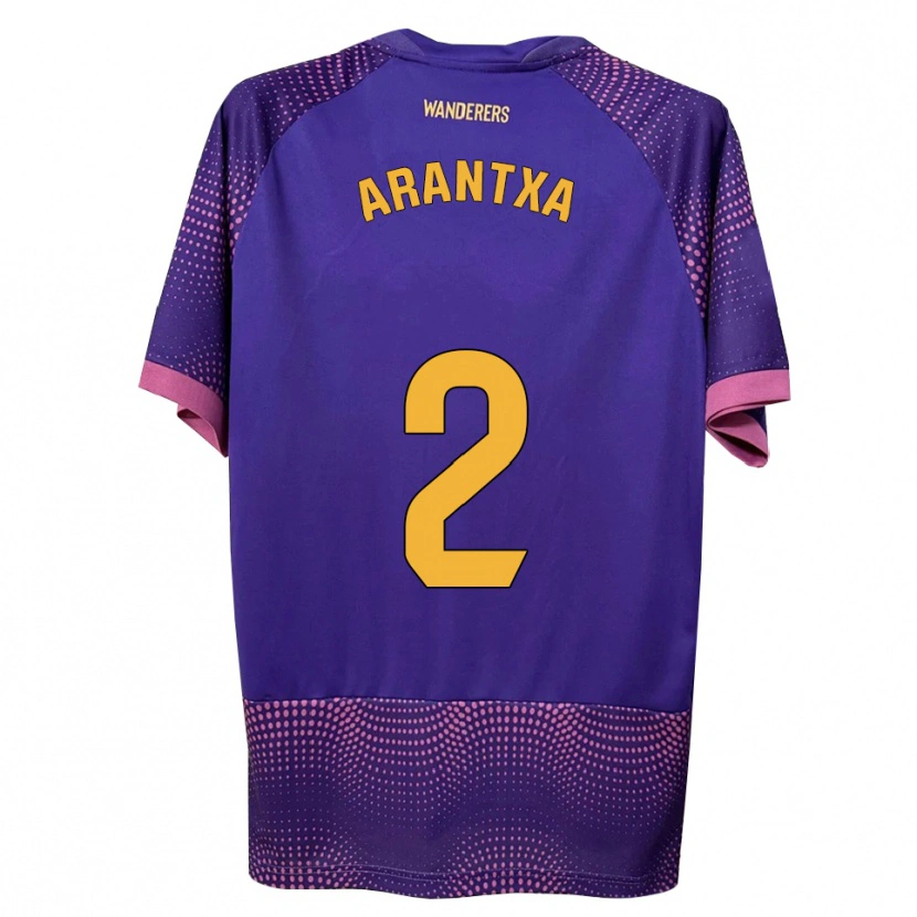 Danxen Hombre Camiseta Arantxa Perez Ochando #2 Morado Blanco Rosa 2ª Equipación 2026/27 La Camisa México