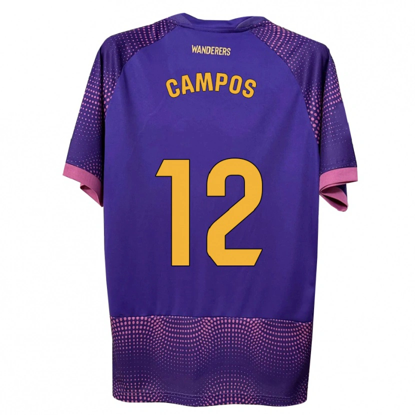 Danxen Hombre Camiseta Álex Campos #12 Morado Blanco Rosa 2ª Equipación 2026/27 La Camisa México