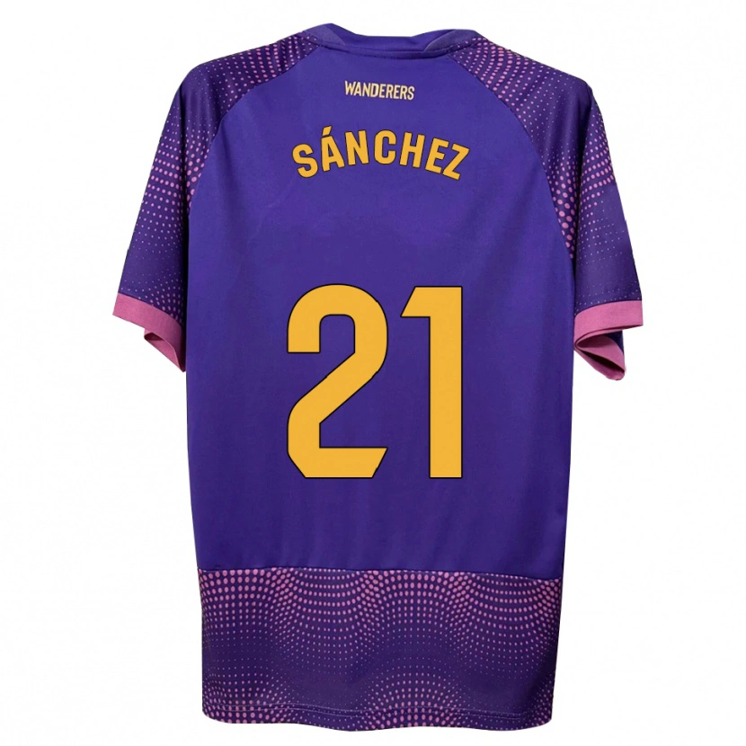 Danxen Hombre Camiseta Álex Sánchez #21 Morado Blanco Rosa 2ª Equipación 2026/27 La Camisa México