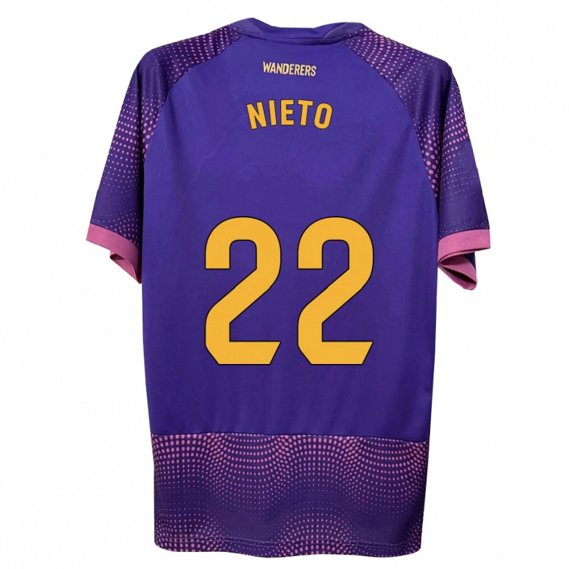 Danxen Hombre Camiseta Dani Nieto #22 Morado Blanco Rosa 2ª Equipación 2026/27 La Camisa México