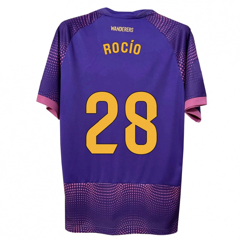 Danxen Hombre Camiseta Rocío Rodríguez Jiménez #28 Morado Blanco Rosa 2ª Equipación 2026/27 La Camisa México