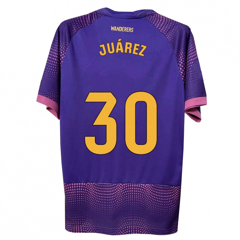 Danxen Hombre Camiseta Salva Juárez #30 Morado Blanco Rosa 2ª Equipación 2026/27 La Camisa México