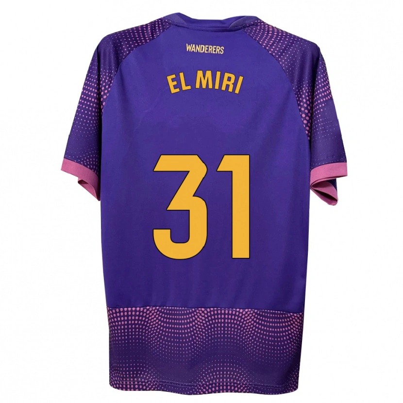Danxen Hombre Camiseta Walid El Miri #31 Morado Blanco Rosa 2ª Equipación 2026/27 La Camisa México