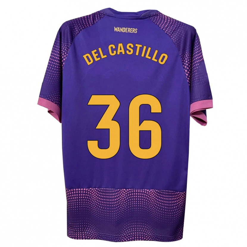 Danxen Hombre Camiseta Gonzalo Del Castillo #36 Morado Blanco Rosa 2ª Equipación 2026/27 La Camisa México