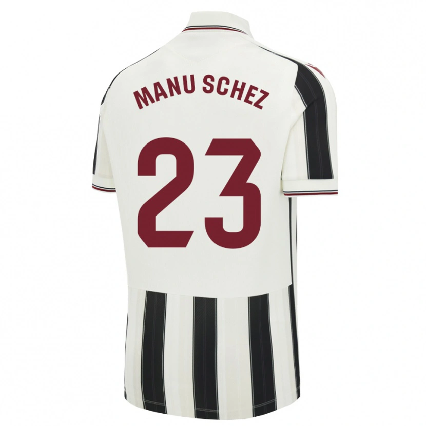 Danxen Hombre Camiseta Manu Sánchez #23 Negro Blanco Rojo 2ª Equipación 2026/27 La Camisa México